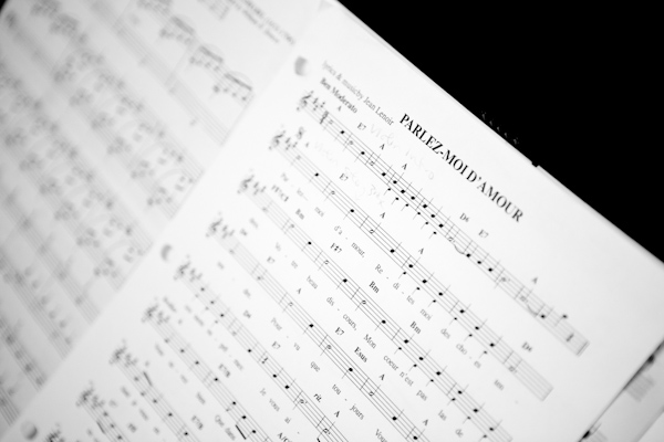 real wedding- sheet music photo by Seattle photographers La Vie